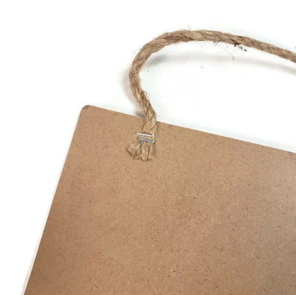 New! Red Barn Wall Art Sign with Sisal Rope Hanger - Picture 5 of 5